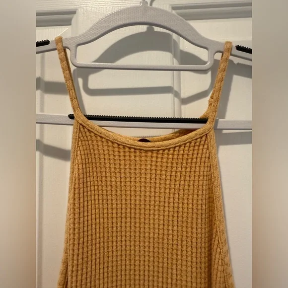 Free People FP One Katya Thermal Mini Dress Yellow Size Small - Picture 5 of 9